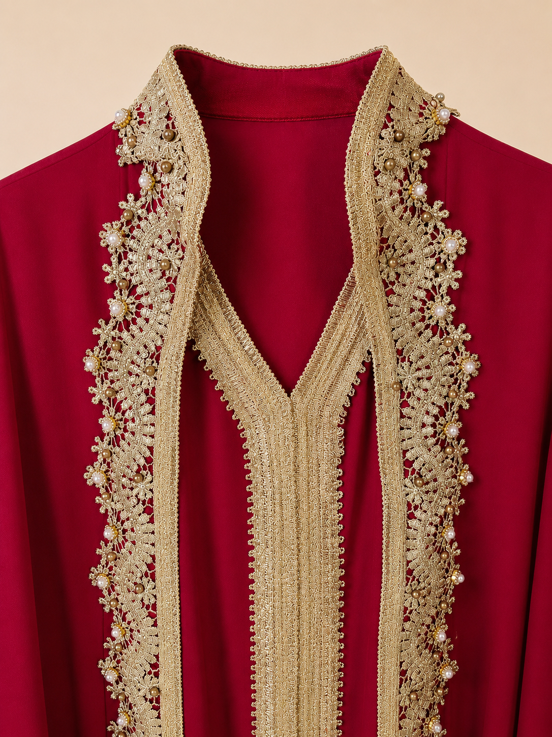 Ruby Royale Embellished Open Abaya