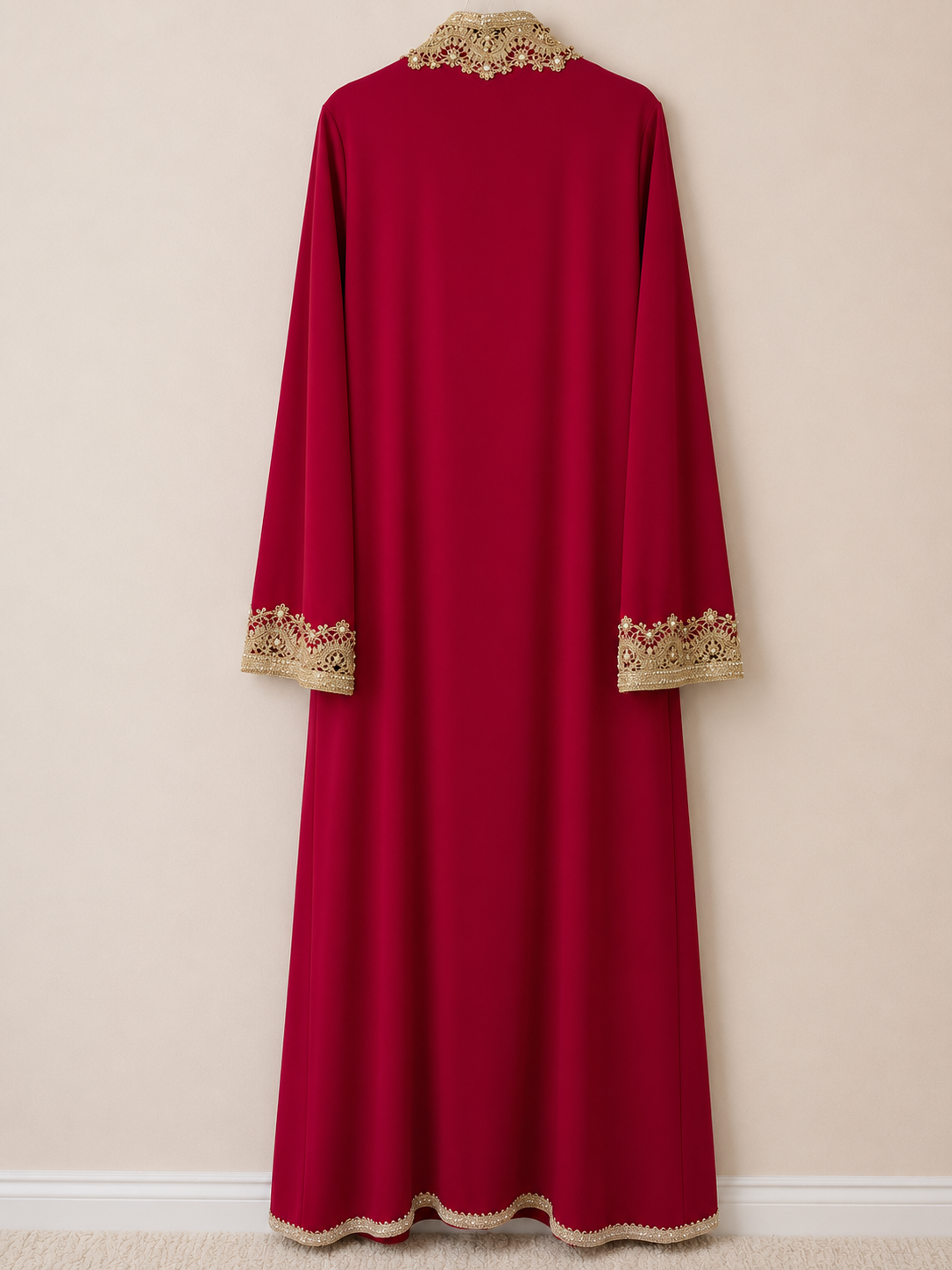 Ruby Royale Embellished Open Abaya