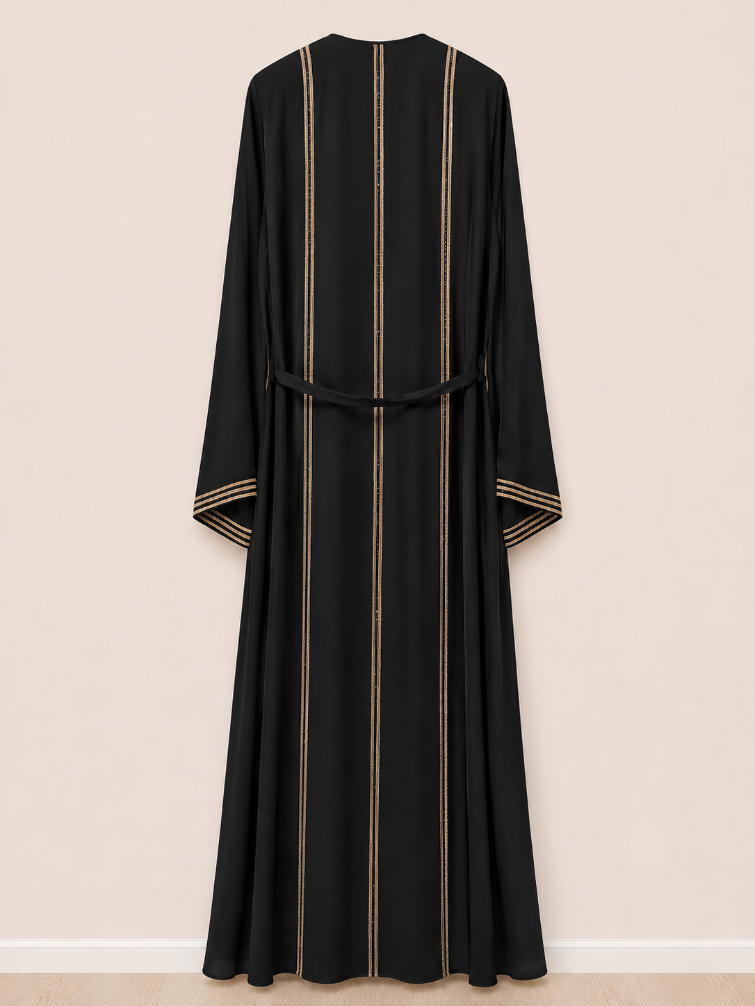 Onyx Gold Tassel Abaya