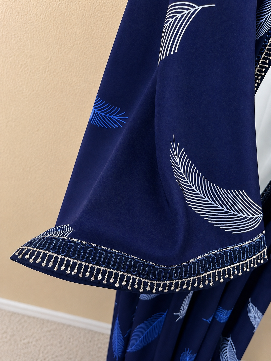 Sapphire Breeze Printed Open Abaya Set