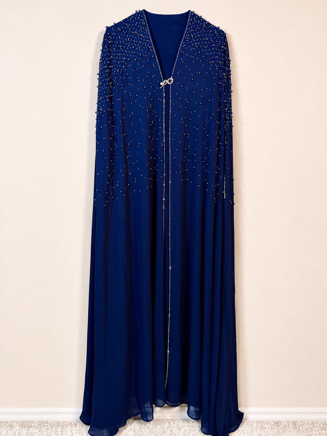 Sapphire Stardust Pearl Embellished Abaya
